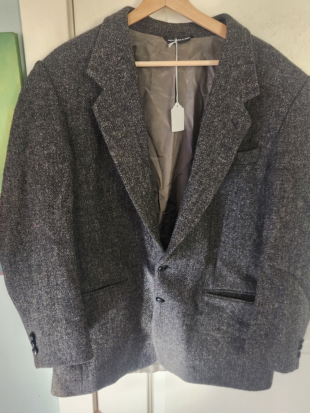 Men's Charcoal Herringbone Sport Coat - Classic Tailored Blazer